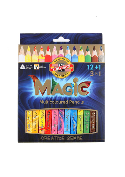 Farebné ceruzky, trojhranné, KOH-I-NOOR "Magic“