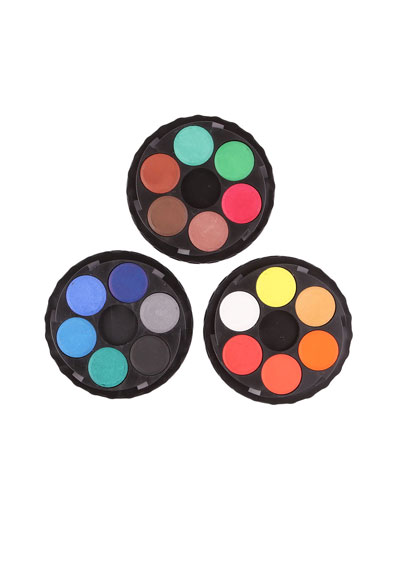Klasické okrúhle vodové farby, 18 farieb