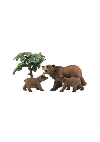 Medvedica s mláďatami