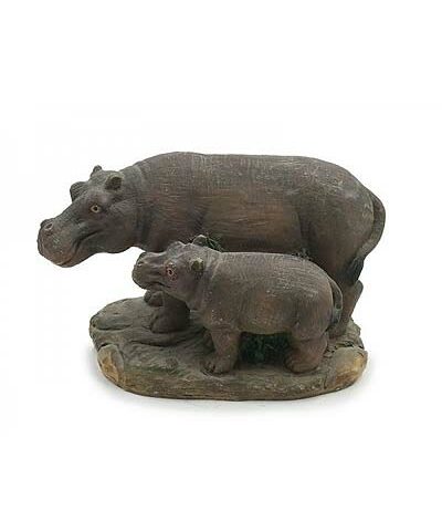 Hippopotamus with cub