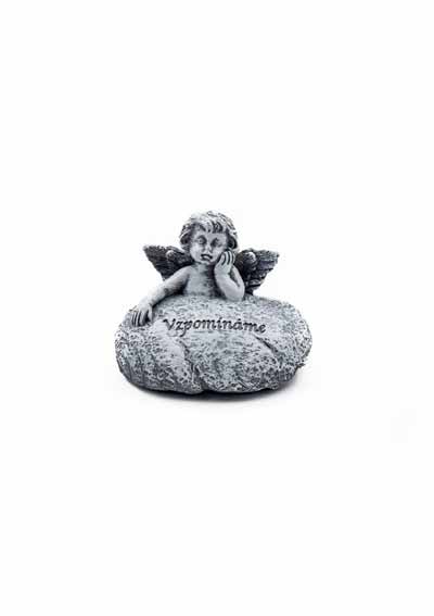 Stone "We Remember" with an Angel (CZ)