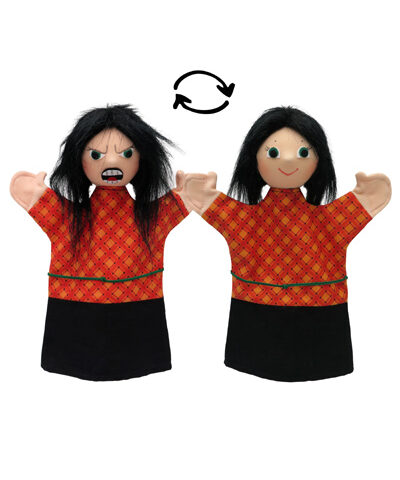 Double puppet - female figure