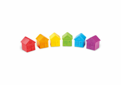 Farebné domčeky – 6ks