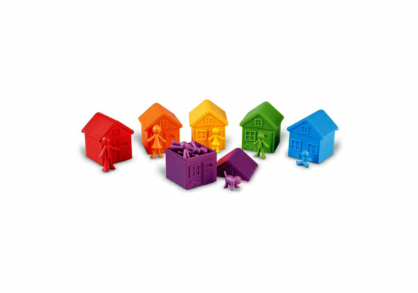 Farebné domčeky (6ks) so susedmi