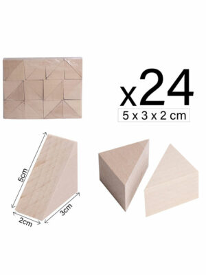 Drevené trojuholníky – 24ks