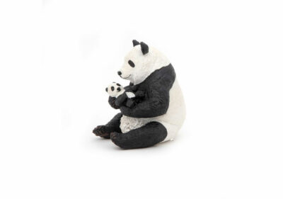 Panda držiaca mláďa v náručí
