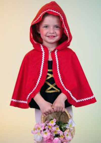 Kapucňa s plášťom pre Červenú čiapočku – detská