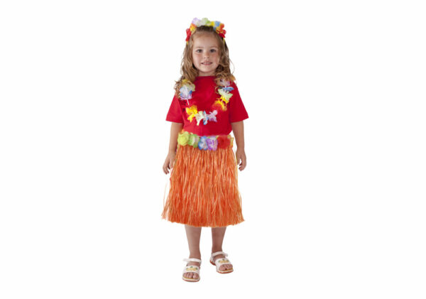 Detská havajská sukňa s doplnkami