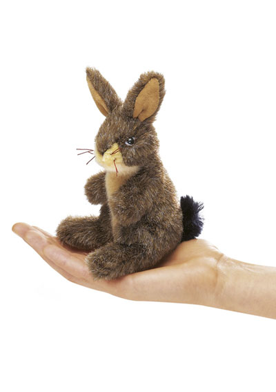 Hnedý zajačik – realistická prstová maňuška